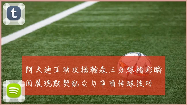 阿夫迪亚助攻杨瀚森三分球精彩瞬间展现默契配合与华丽传球技巧
